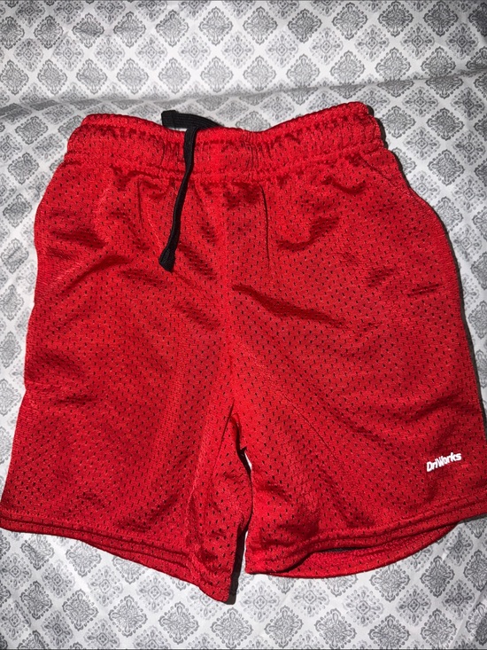 Athletic Works Other - Red Athletic Mesh Shorts with Drawstring